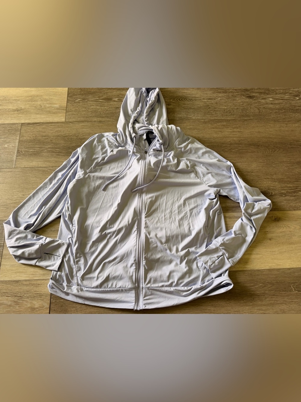 Mondetta Lilac Moisture Wicking Ultra-Light Full-Zip Hoodie - Size Large